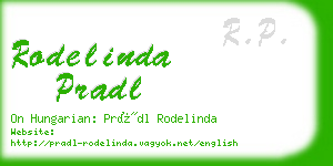 rodelinda pradl business card